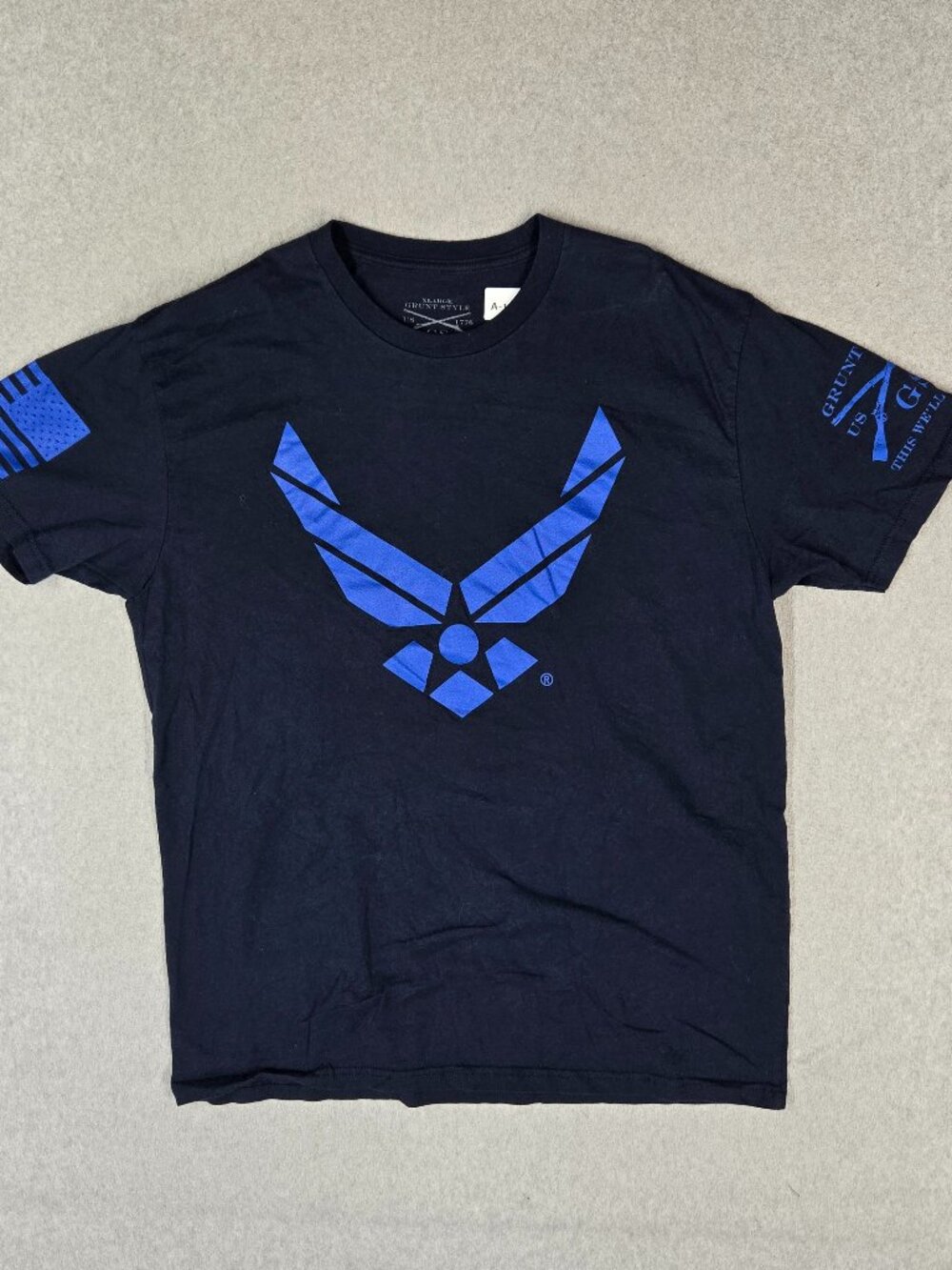 Grunt Style Men Shirt XL Navy Blue US Airforce Wings Logo Graphic Military